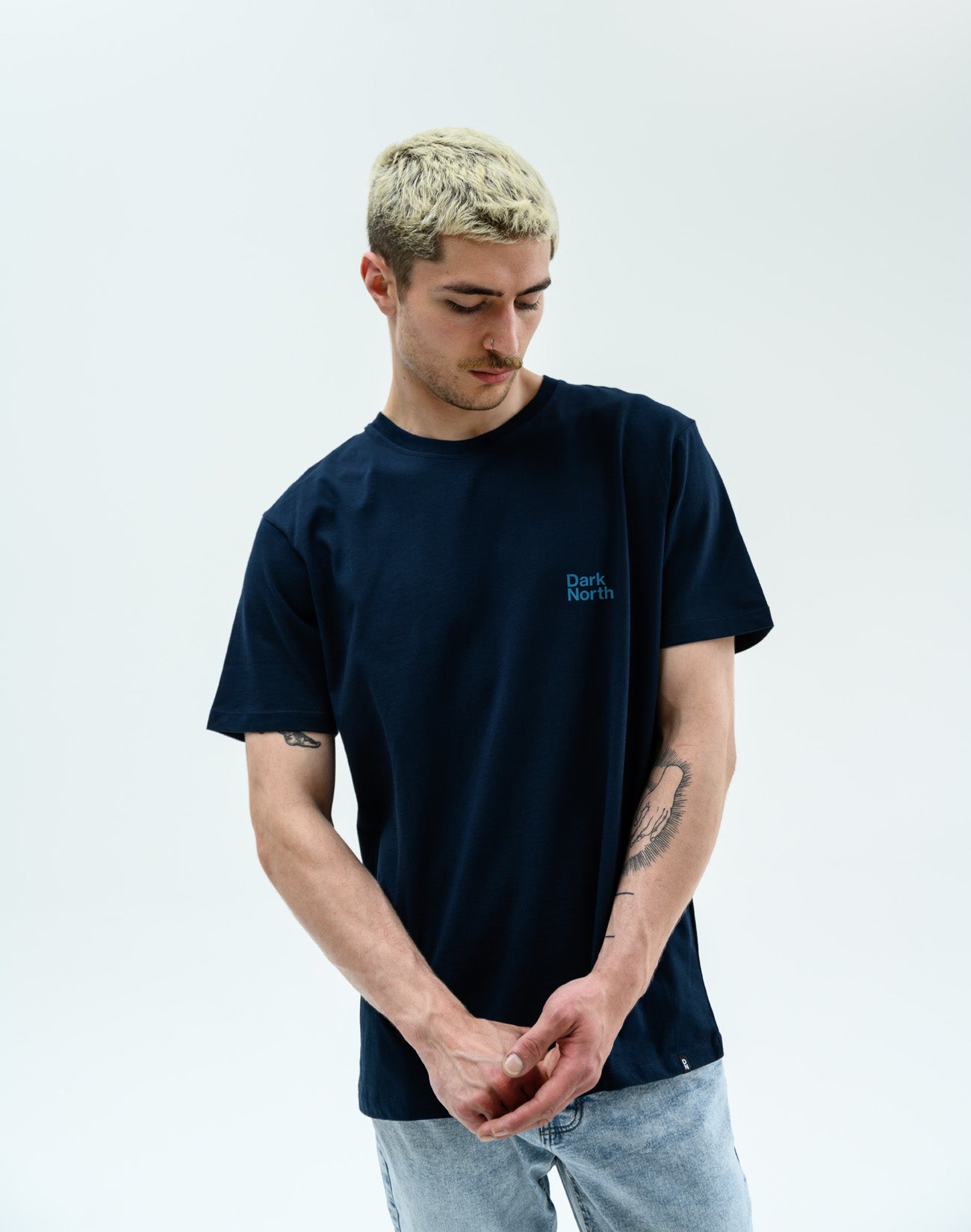 Heavyweight SS Print Tee Navy | Corp 299