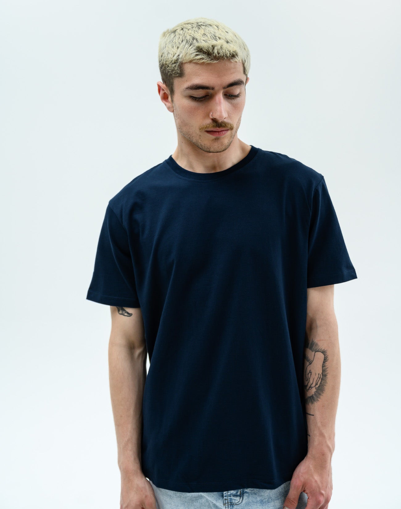 Heavyweight SS Print Tee Navy | Flag