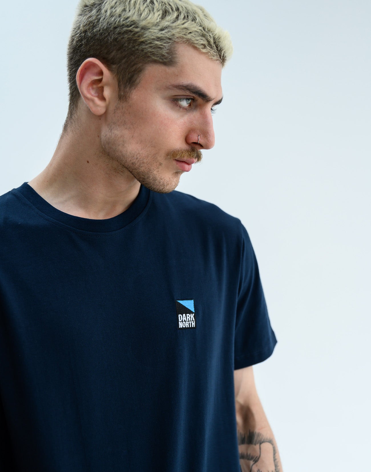 Heavyweight SS Embroidered Tee Navy | Flag