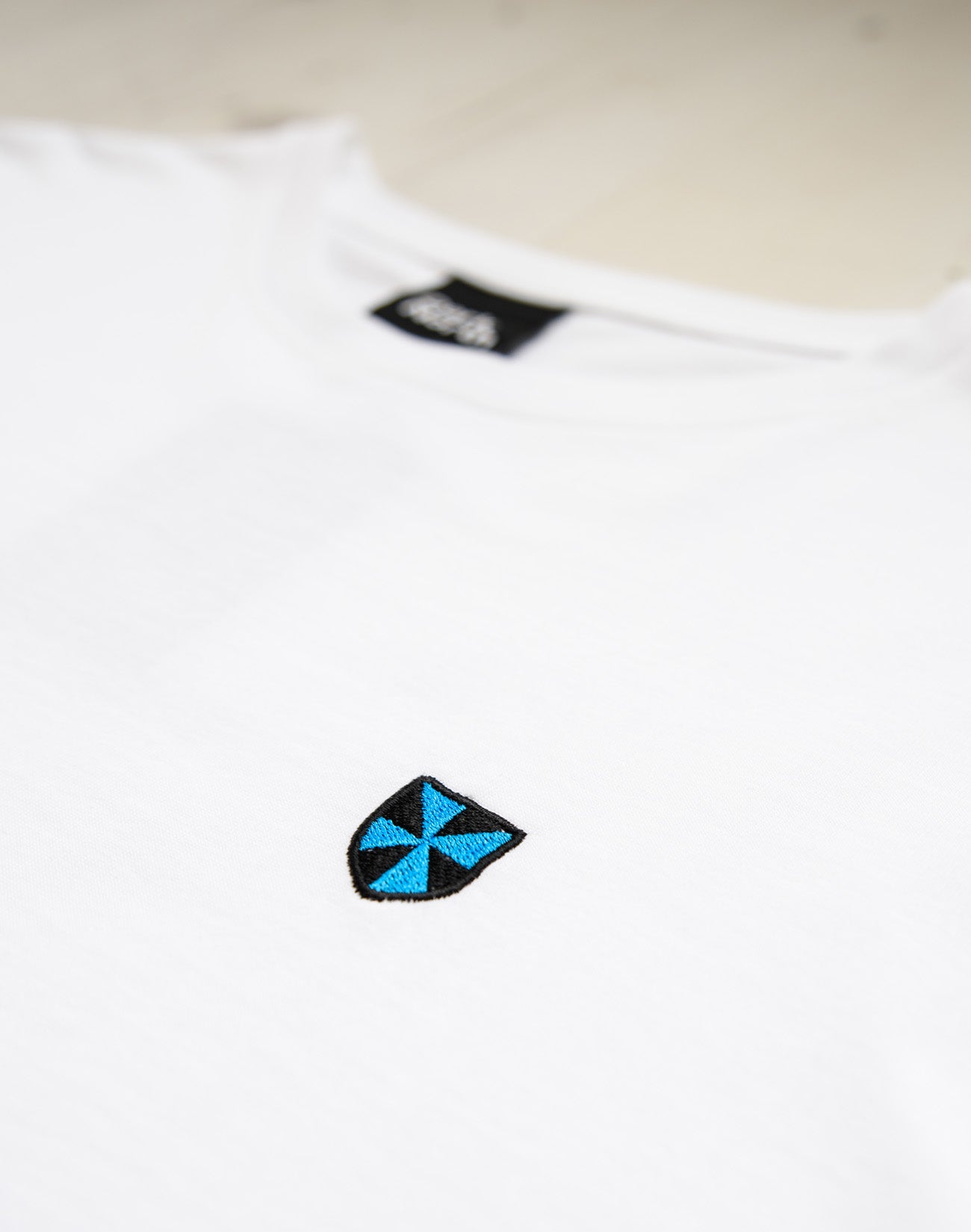 Heavyweight SS Embroidered Tee White | Shield